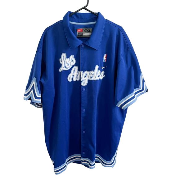 Nike NBA Vintage Los Angeles Lakers Stitched Warmup Jersey Blue Mens Size 2XL - Picture 1 of 12
